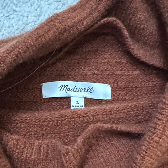 Madewell Rust Ribbed Turtleneck Sweater - Picture 2 of 3